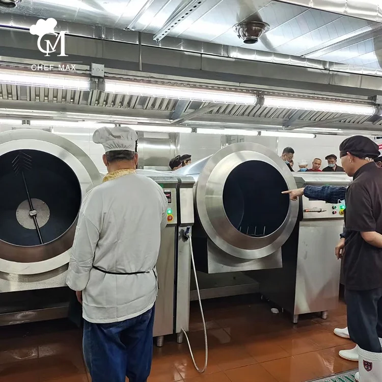 Chefmax Intelligent Multifunction Electric Automatic Stir Frying Cooking Auto Machine Drum