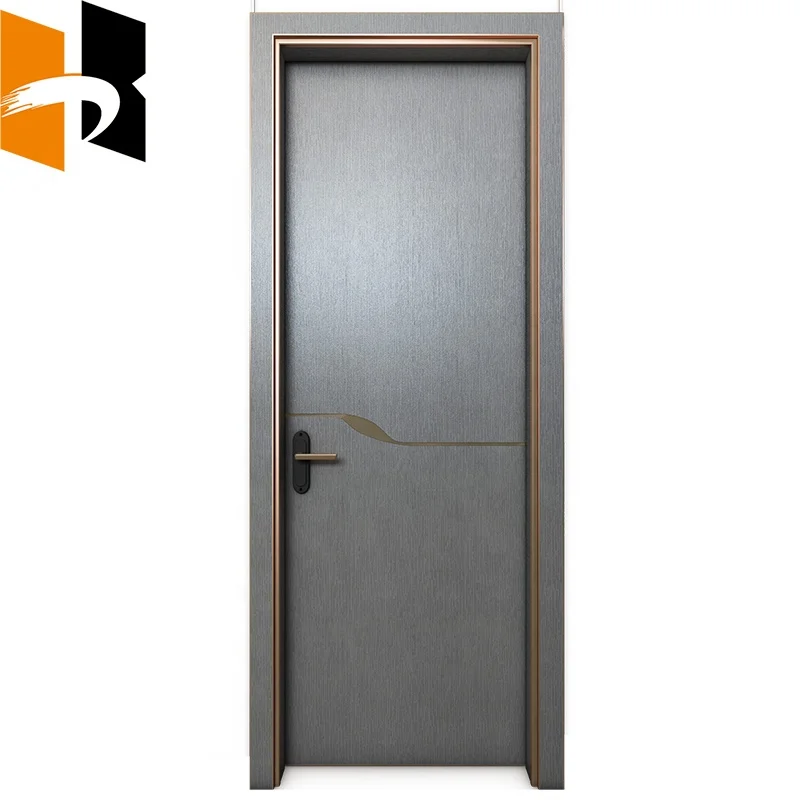 Modern Design Luxury Soundproof Stoving Varnished Interior Wooden Door