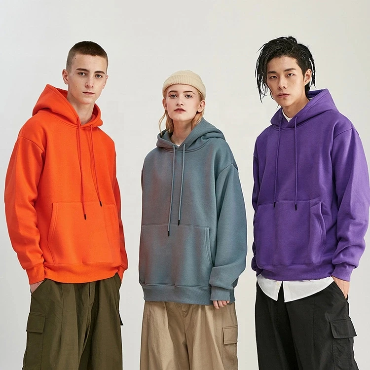 
Wholesale custom fashion blank plain bulk winter heavyweight cotton sweatshirt pullover 350gsm hoodie 