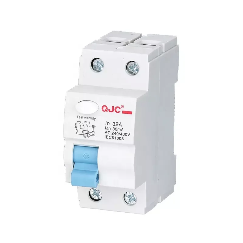 QJC Factory Direct Sales Magnetic 2 Pole 63A AC Residual Current Circuit Breaker RCCB ELCB RCBO RCD