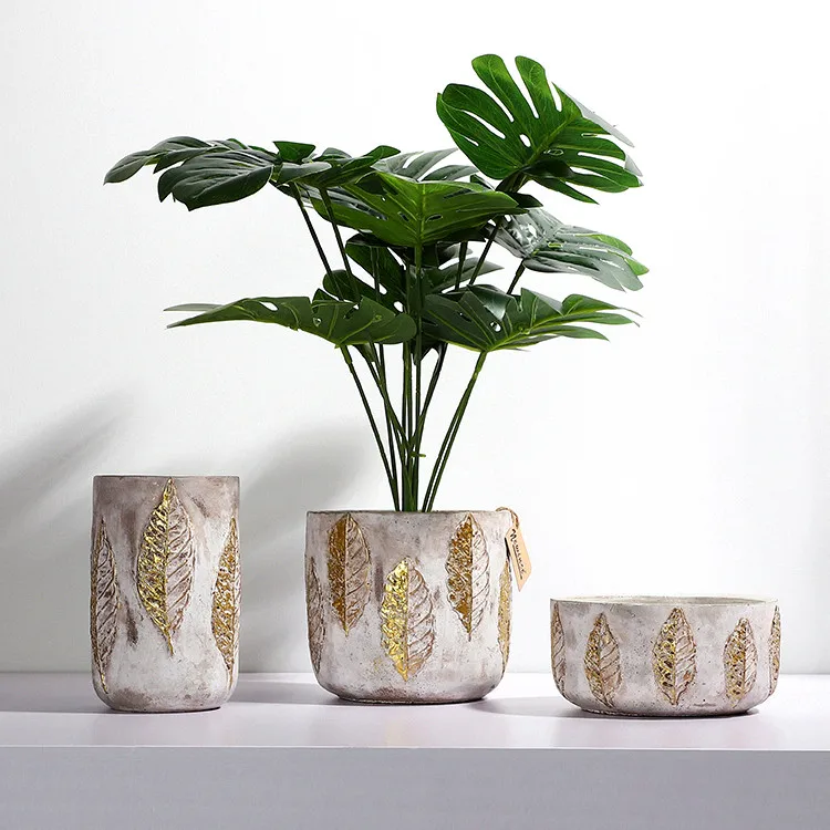 Factory price best quality outdoor balcony decor hot sale modern garden cement planters flower pot