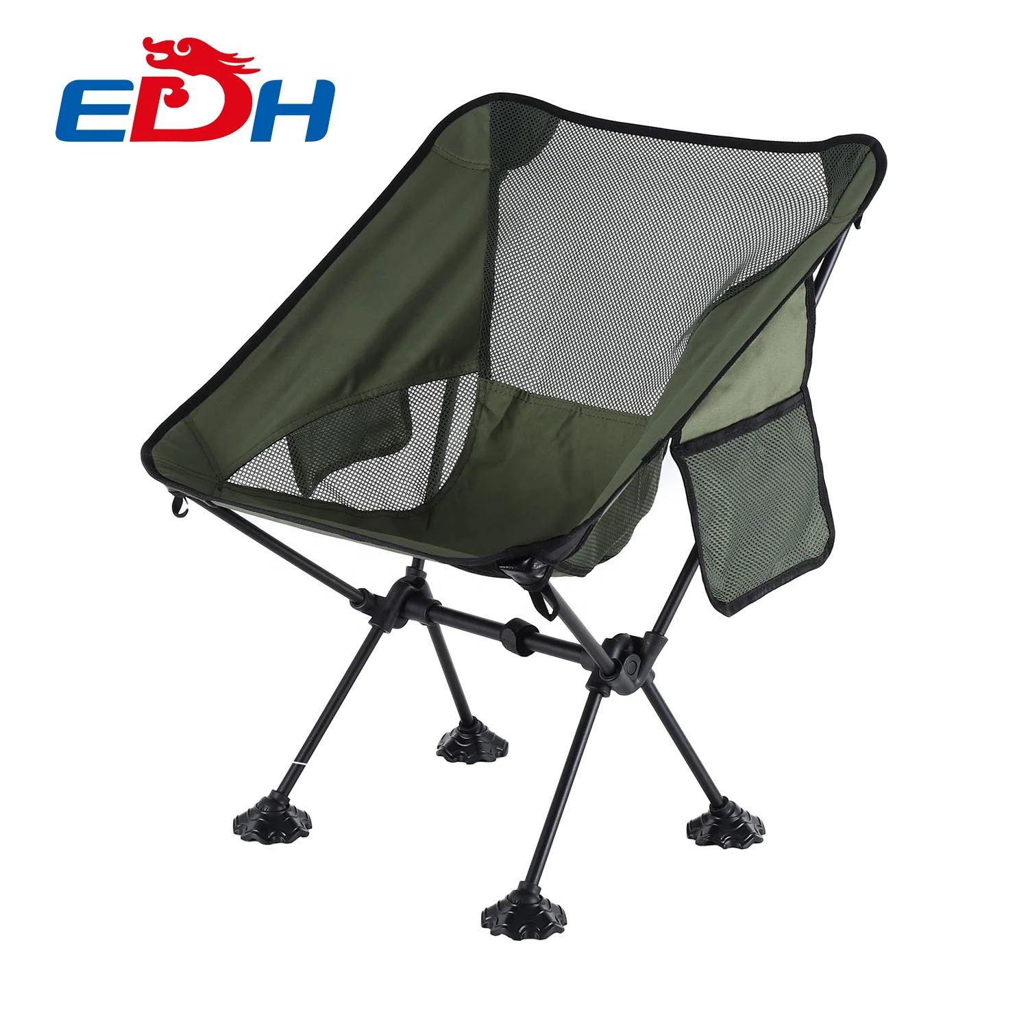 2022 New Duck Type Feet Outdoor Portable Ultra Folding Height Adjustable Moon Camping Chair for Hiking