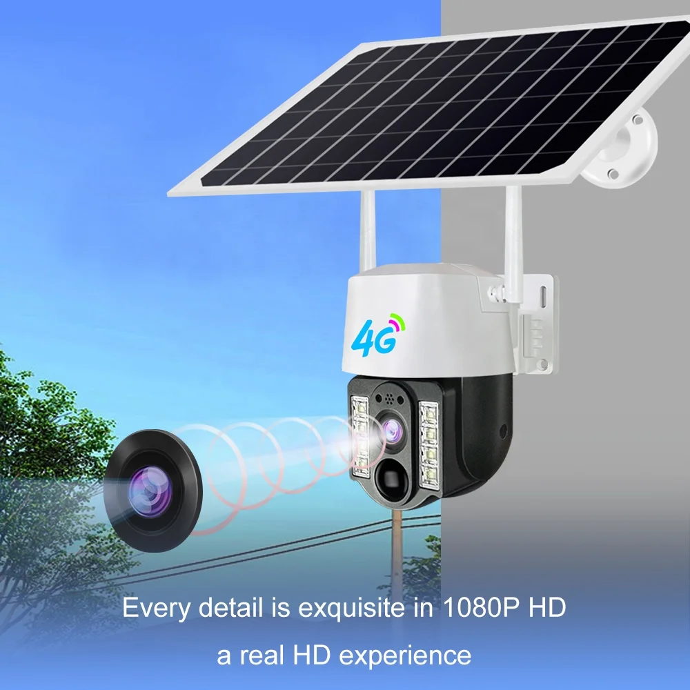 2023 Jortan OEM/ODM Cameras Outdoor 5V/12V IP66 CCTV Surveillance Multi-function Solar Panel Camera
