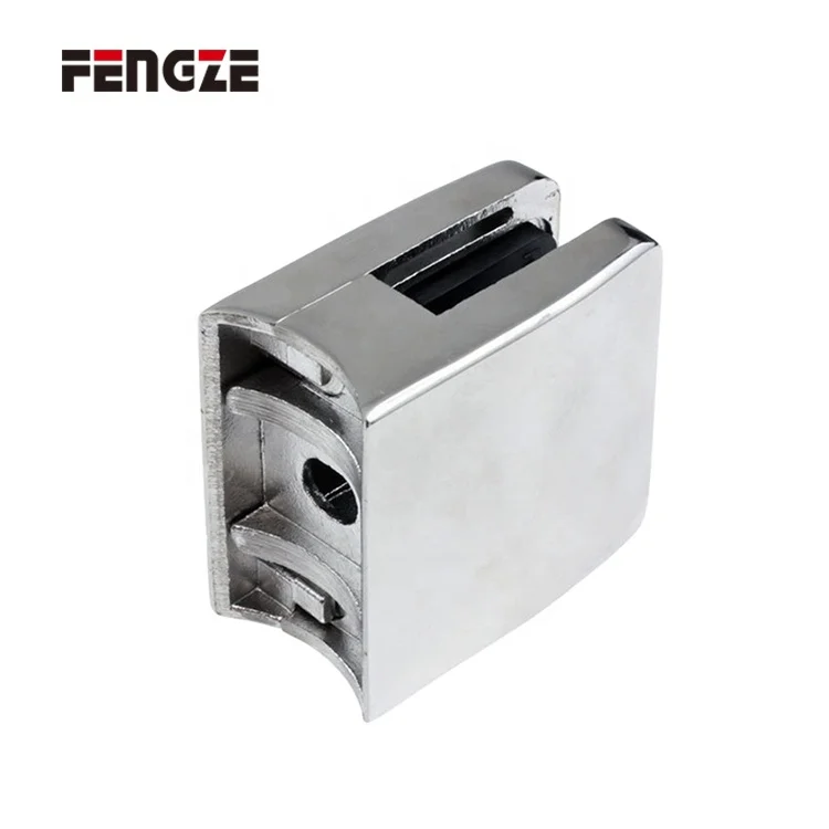 Balcony and Stair Handrail Frameless Glass Clamp Stainless Steel Glass Clip Railing Balustrade Clamps 25.4mm  38.1mm 50.8mm