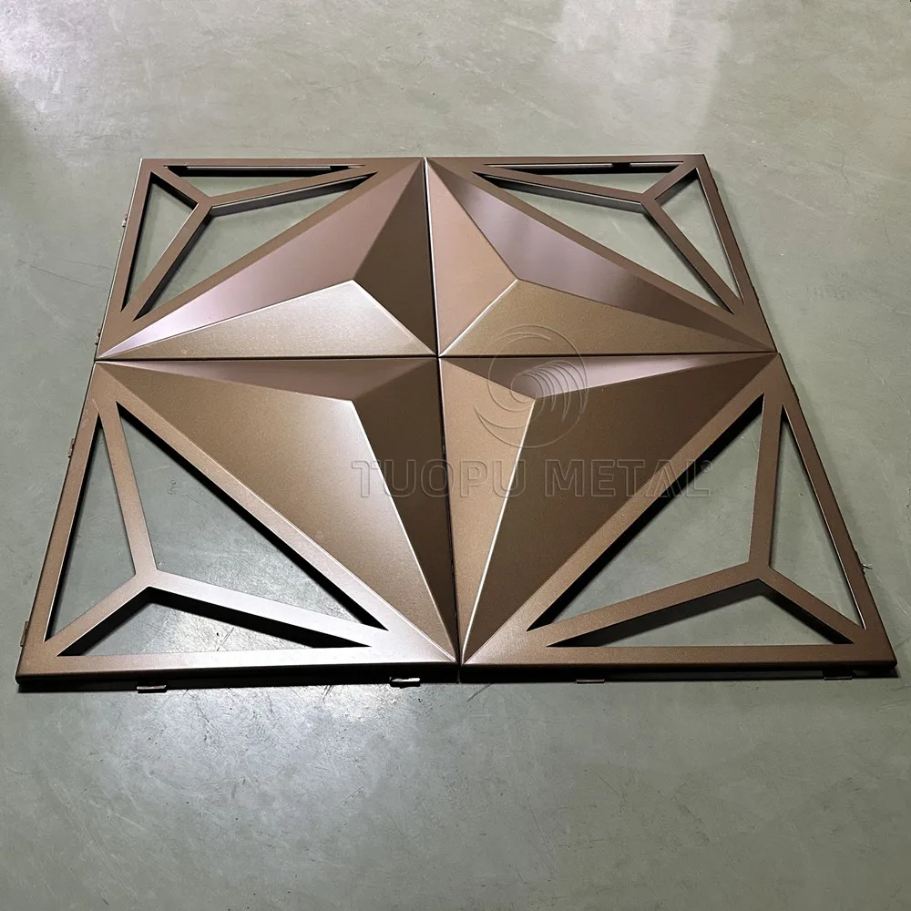 Building Facade New Design 600mm*600mm 3d Cladding Exterior Aluminum Facade for External Curtain Wall Project