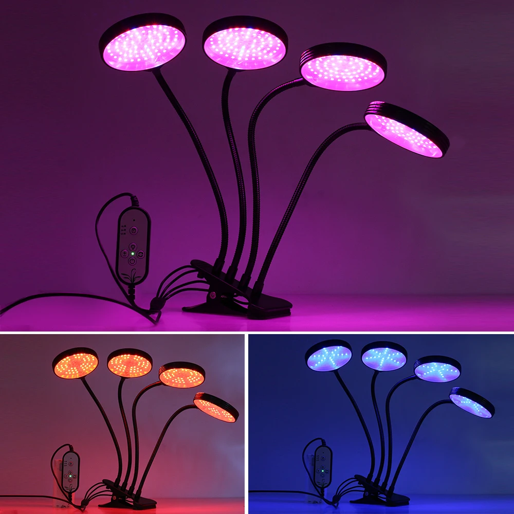 LED Plant Lamp Red Blue Spectrum DC 5v USB Clip Dimming Timer Full Spectrum Indoor LED Grow Light