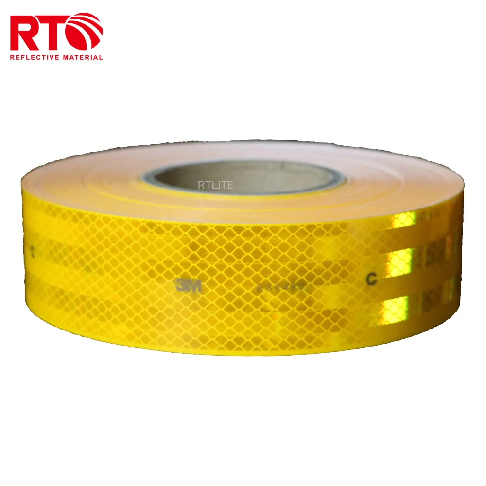 India Market High Visibility  Diamond Grade A94495 ECE104R PET Conspicuity Reflective Sticker  Radium Tape For Truck