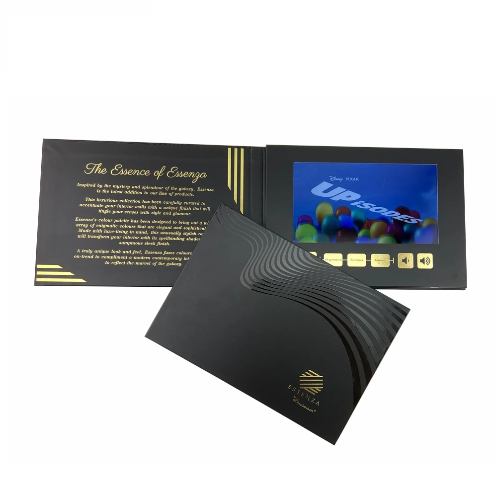 Fashion 7 Inch A5 Lcd Display Video Brochure Blank Digital Greeting Card For Marketing Advertising Business Wedding