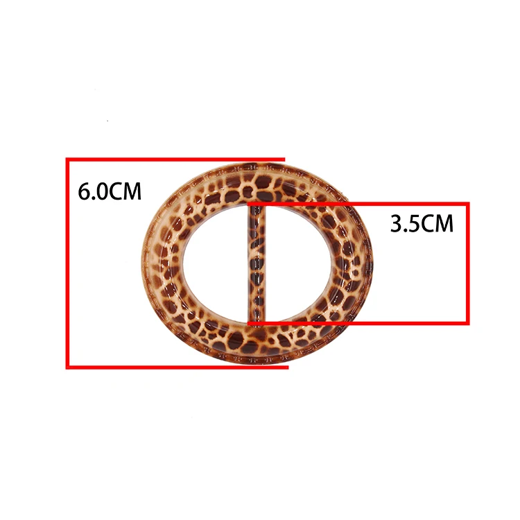 Factory direct customize colored print leopard pattern plastic pin belt buckle