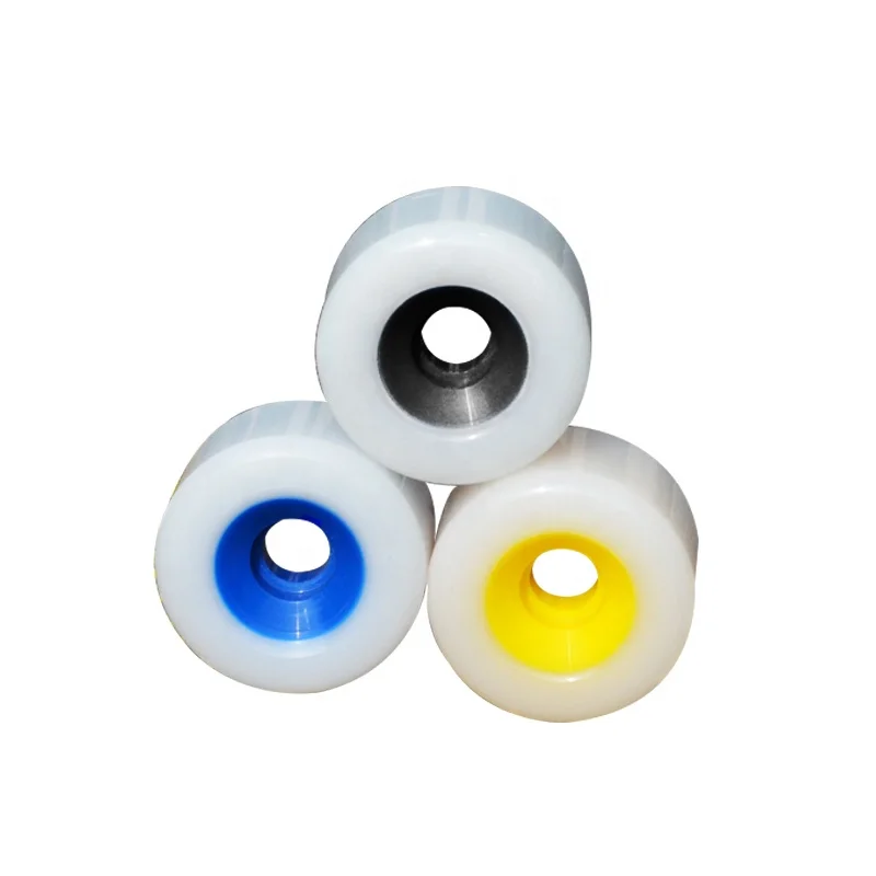 90% rebound pu core 69*45mm wholesale custom printed longboard wheels