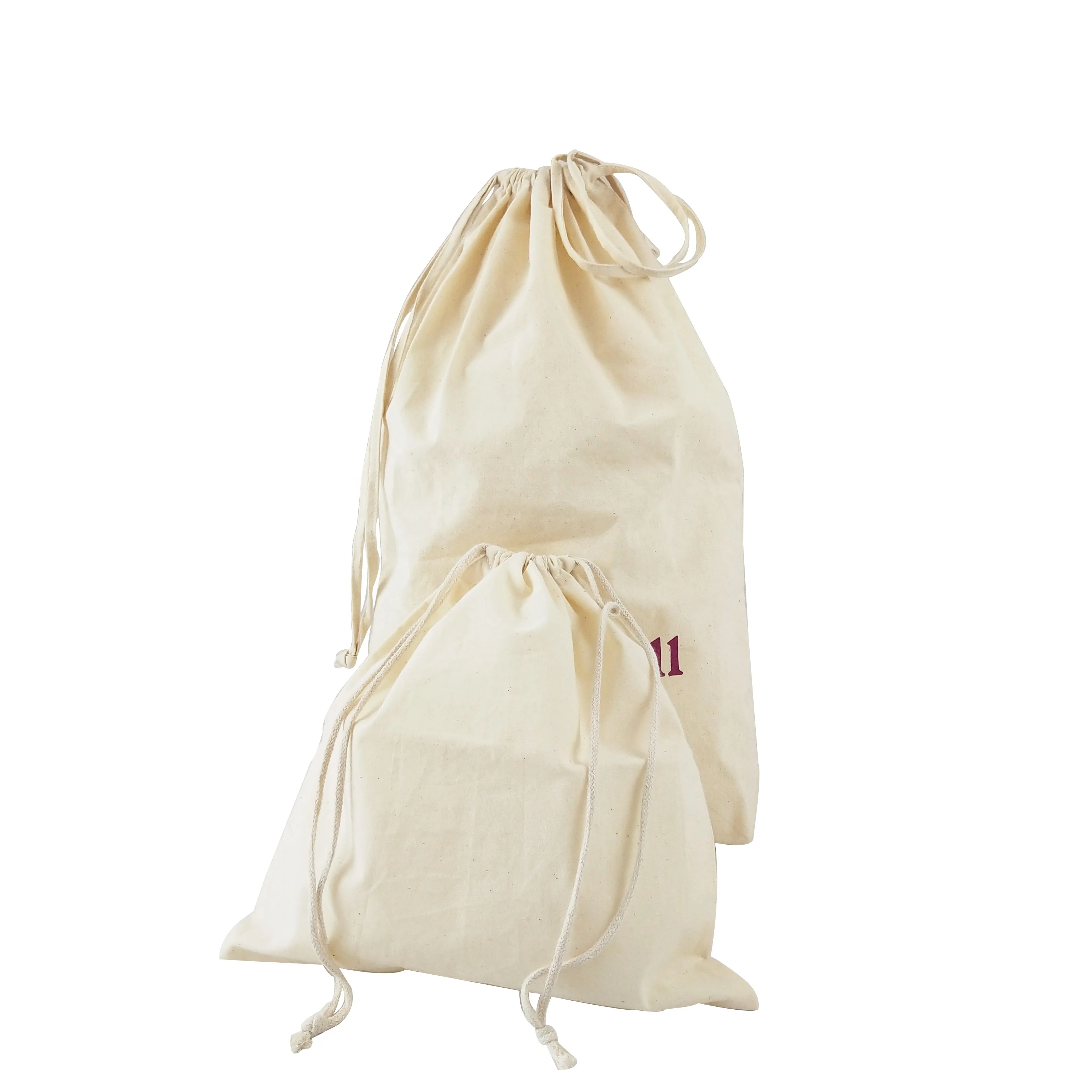 Wholesale Cheap Plain  Eco  Natural Cotton Muslin Drawstring Pouch Dust Bag