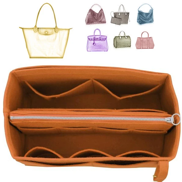 Customizable liner bags Organizer 3mm Felt handbag inserts for Tote