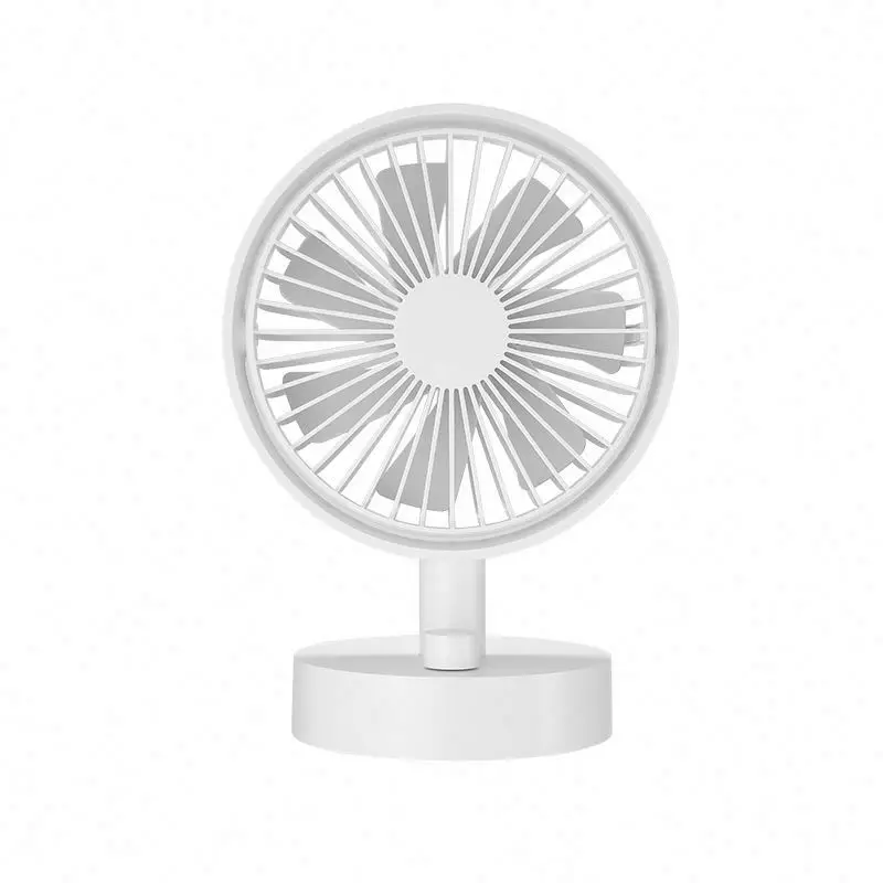 Electric Fan Factory custom logo wholesale USB Rechargeable 4000mAh Oscillating Portable table Small White desktop Shaking fan