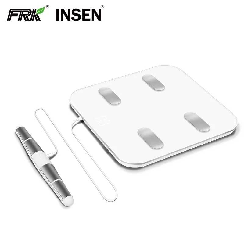 6mm Glass Platform Smart Body Fat Weight Scale Eight Electrode APP Connected Electronic Heart Rate Health Test Scale