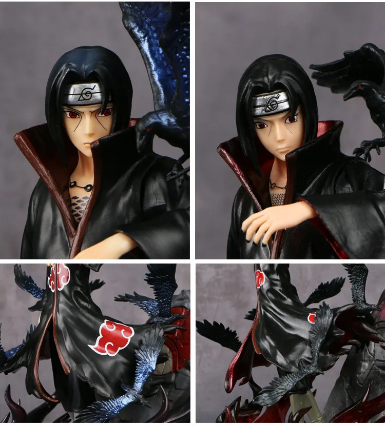 Оптовая продажа аниме Akatsuki Uchiha Itachi статуя ворона из ПВХ