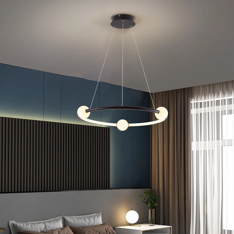 Wholesale Indoor Decoration Living Room Bedroom Gold Black Color Modern Chandelier Pendant