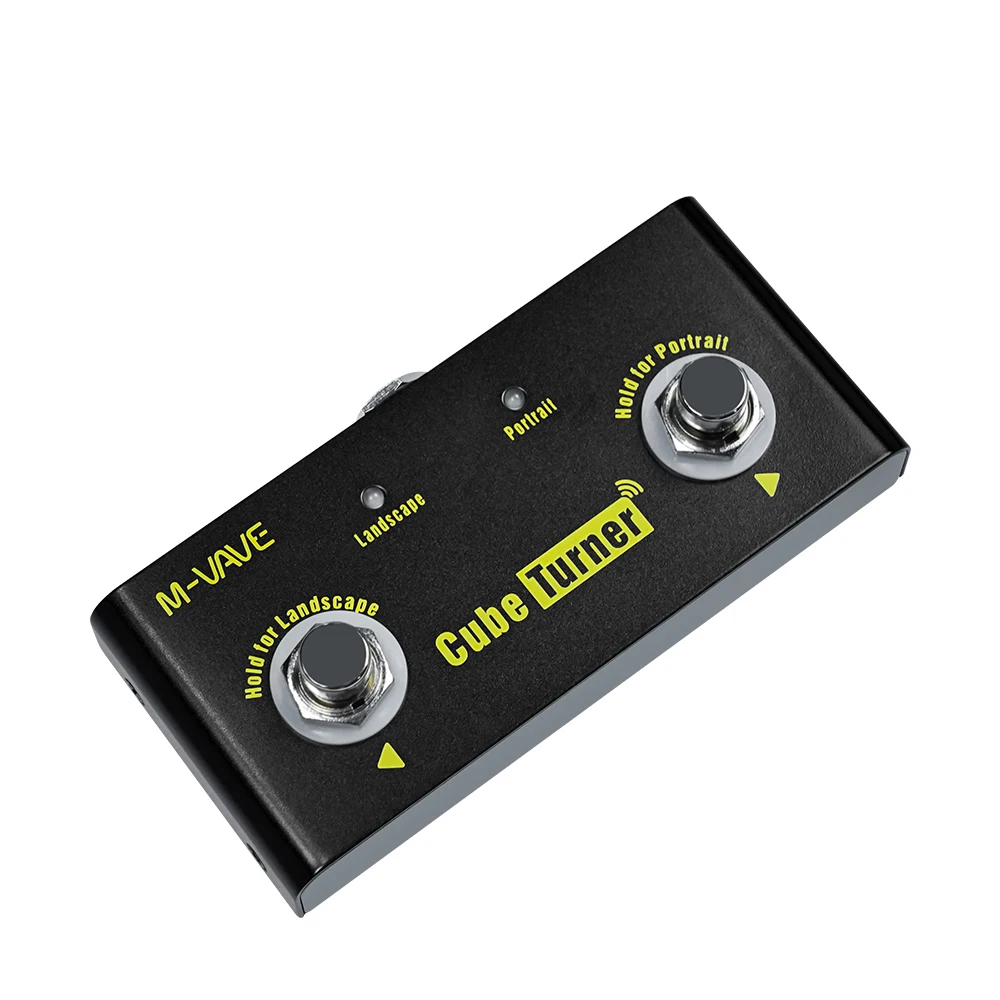 Cube Turner Wireless Page Turner Pedal Built-in Battery Supports Looper Connection Compatible with Tablets Smartphones