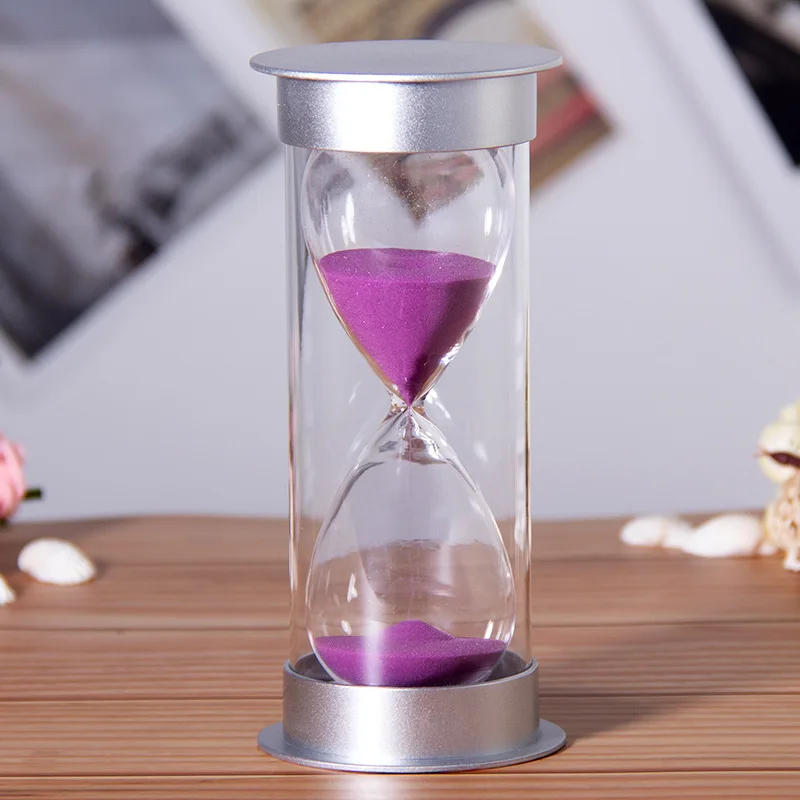 Decorative Silver Cover  Kids Eating Timing Restaurant Use Hourglass Sand Timer