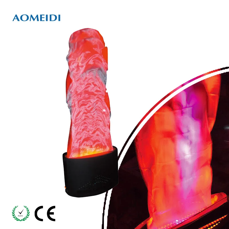 DJ Disco Club Stage Fire Effect Equipment LED Oval Base Silk Cloth Flame Light