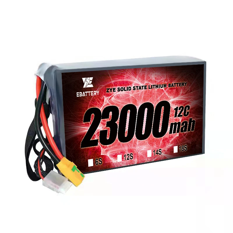 Custom LIHV 6S 7S 8S 12S 14S 17500mah 23000mah 44000mah Solid State Lithium Battery Pack for RC car UAV
