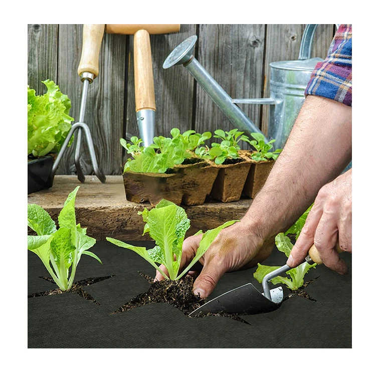 Sulzer looms flat knitted garden ground cover fabric/plastic pp anti weed agro weed control mat