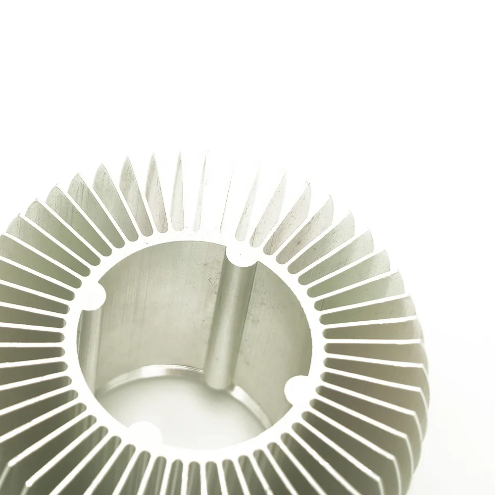 
best selling silver anodize LED aluminium extruded round circular heat sink 