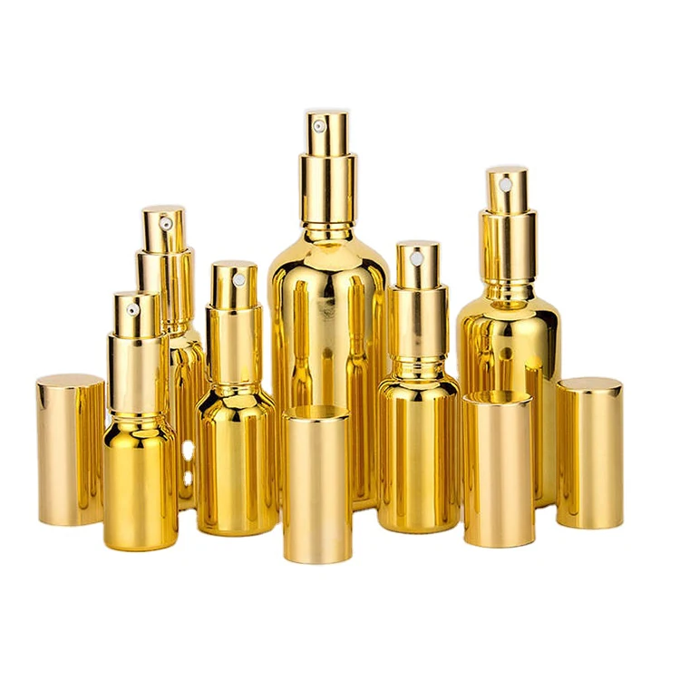 golden cap essential oil bottle 10 ml 15 ml 100 ml care gold color coat essential fragrance oil bottle