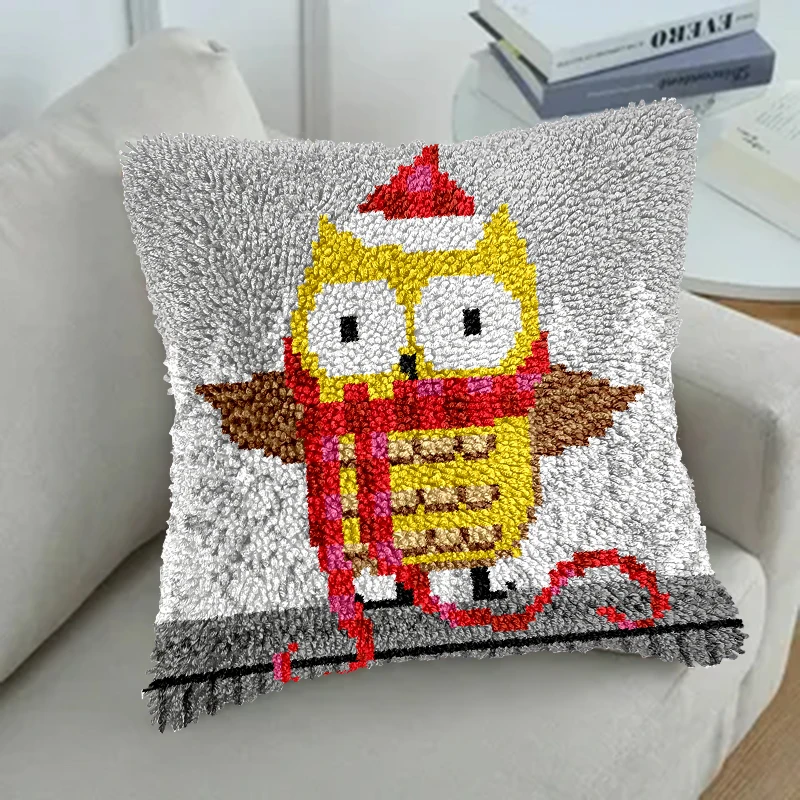 Custom Latch Hook Kits for Adults Printed Canvas Cross Stitches Crochet Yarn Kits Embroidery Needlework Turtle Latch Hook Kit