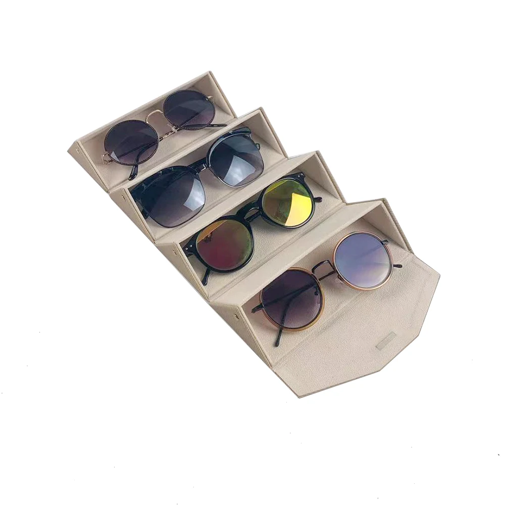 4 Slots Sunglasses Organizer 5 Slots Travel Glasses Case 3 Slots Portable Eyewear Box Packaging Storage Case