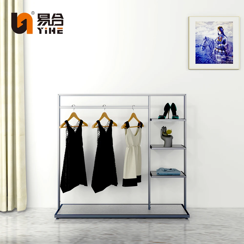 Chinese manufacturer wholesale Best selling products customizable design clothes rack black hanging display rack