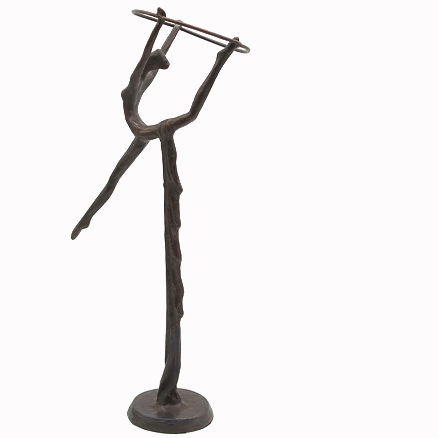 Metal Crafts Rhythmic Gymnastics Figure Home Decor Cast Iron Sculptures Artwork Ornament