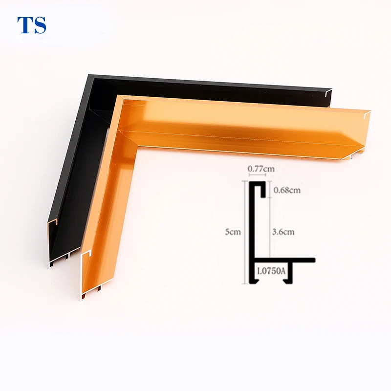 Wholesale High Quality Modern Brushed Champagne Aluminum Photo Picture Frame For Painting