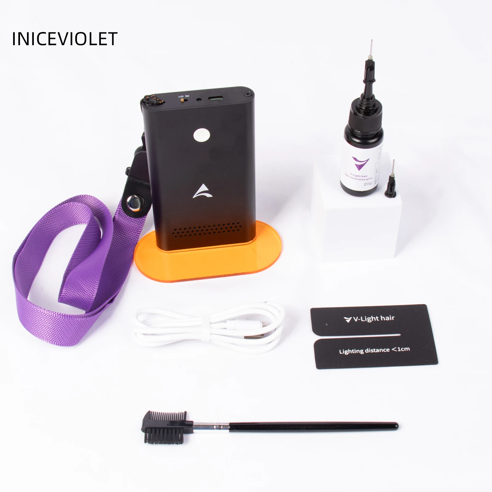 Iniceviolet hot selling uv light hair extensions machine tool and removal tool with private label and customized packaging