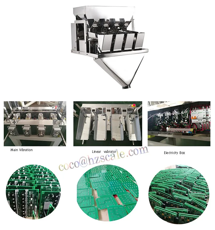 4 Heads Linear weigher beans weighing packing machine