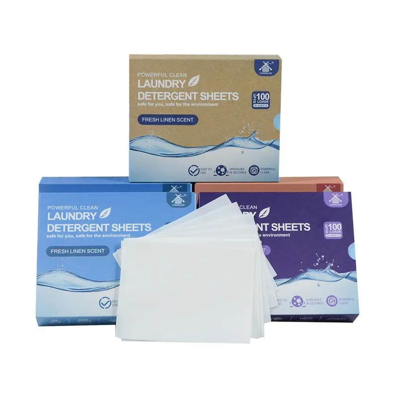Wholesale OEM ODM private label high quality detergeny prevents colors biodegradable laundry detergent sheets