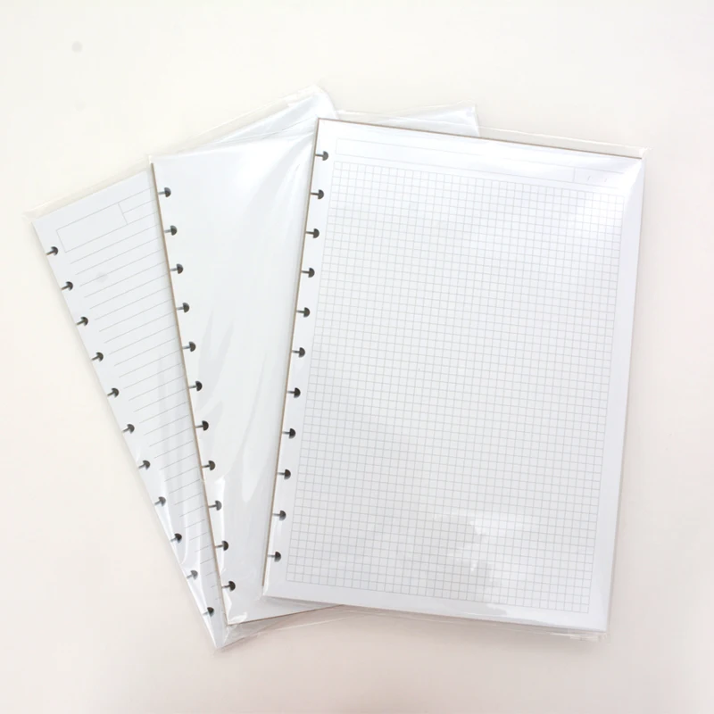 custom planner printing dlsc bound  A4 refill paper  pre-punched holes  for disc bound planner and Student notebook
