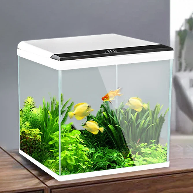43/66L Glass Fish Tank Aquarium Landscaping Small Fish Tank Clear Table Aquarium