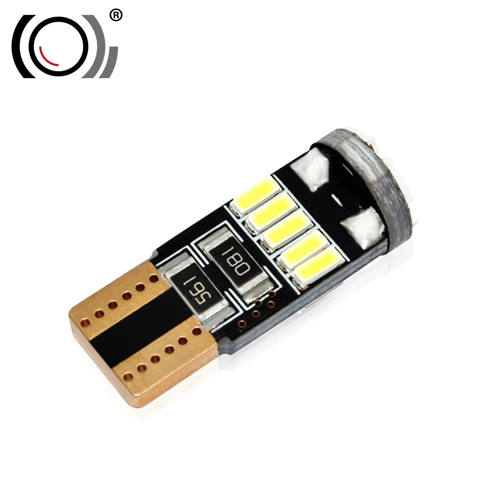 Hot sale Factory Price T10 15SMD 4014 Car Led Bulb white/amber auto system turn signal light 10-18v T10 led bulb for universal c
