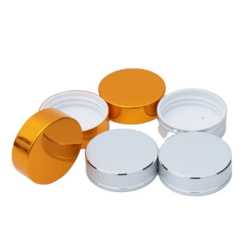 Wholesale electroplated plastic bottle caps Cosmetic sealing lid Screw caps for bottles and cans