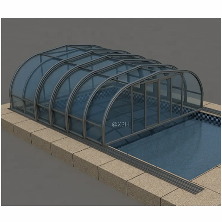 outdoor pool dome glass swimming tents mobile sunroom sun room retractable roof homes house patio covers