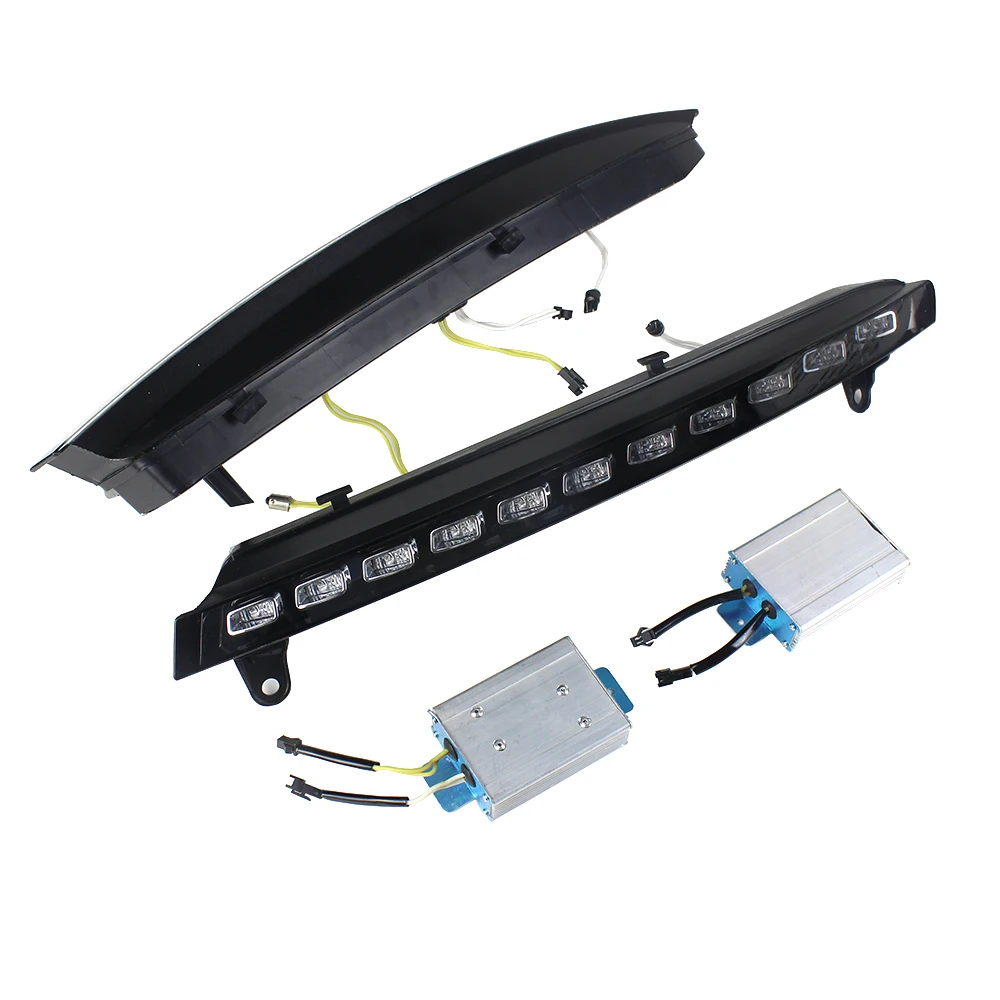 Compatible Pair For Audi Q7 2006~2009 LED Daytime Running Light DRL Turn Signals Fog Lamps