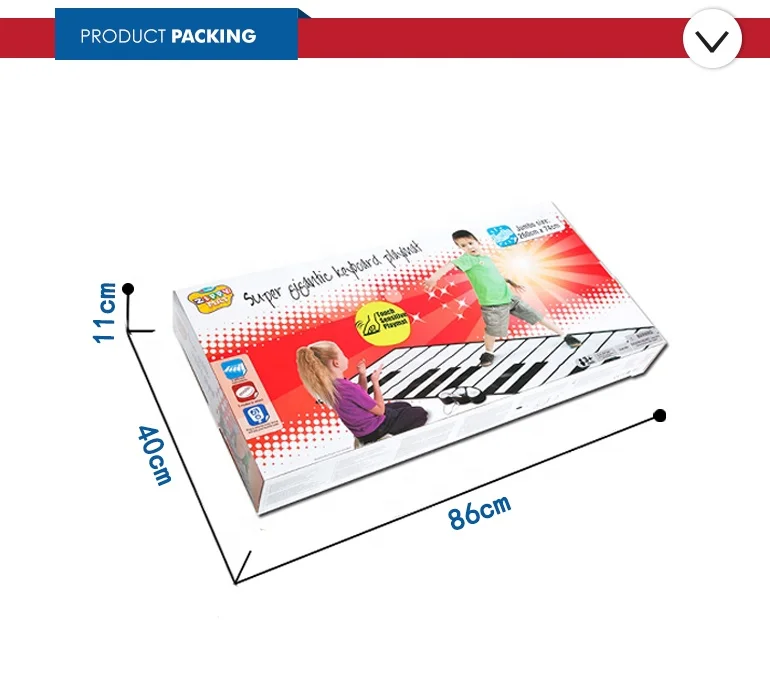 Popular design activity musical instruments educational learning baby piano keyboard play mat for eco-friendly