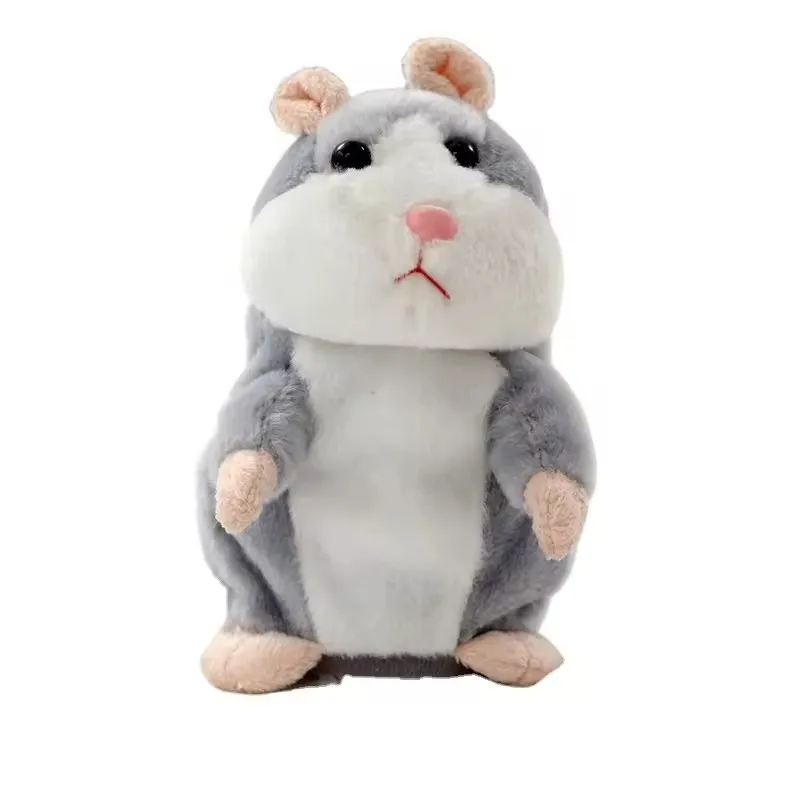 custom wholesale plush hamster  toy walking soft toys electronic repeating talking hamster