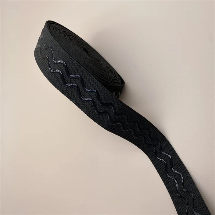 Wholesale men and women black and white high elastic drop rubber elastic belt non slip rubber belt belt safety