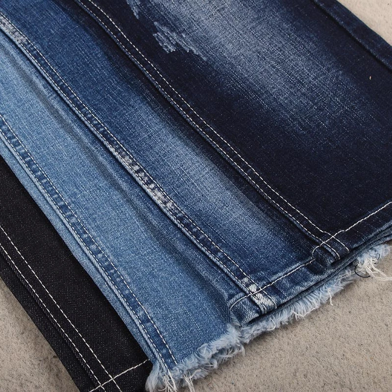 Stocklots ready to ship 11oz cotton stretch crosshatch slub denim fabric for men jeans