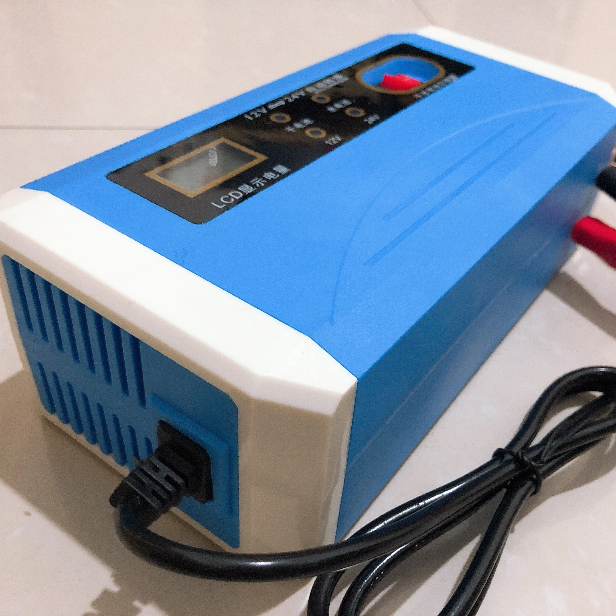 12v 24v Automatic Car Battery Charger AGM GEL WET fast charger 12V 10A 24V 5A Intelligent Pulse Repair lead acid battery charger