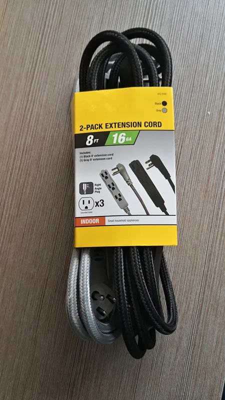 2 pack indoor Braided Extension Cord