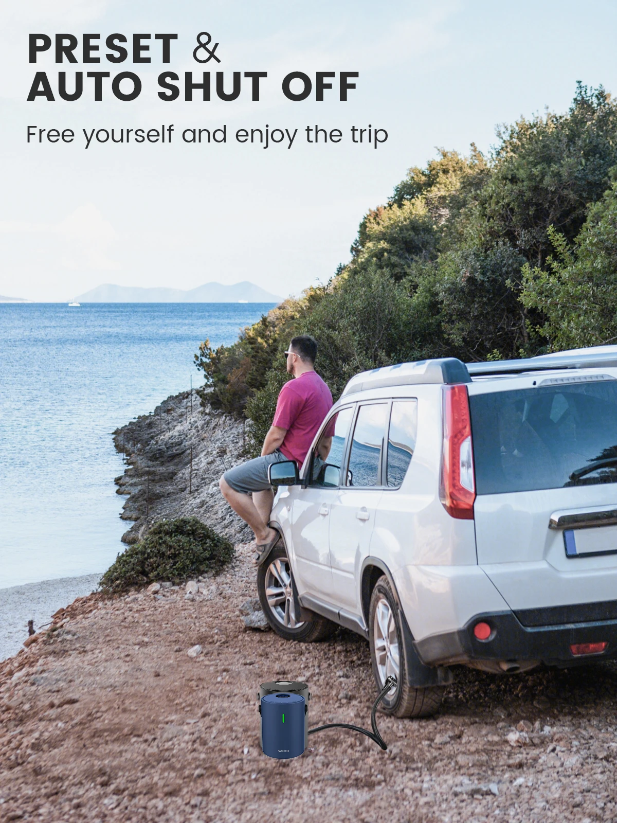 YANTU cordless tire inflator portable air compressor for car tires 12 volts pump digital high pressure 12V air pump 150PSI