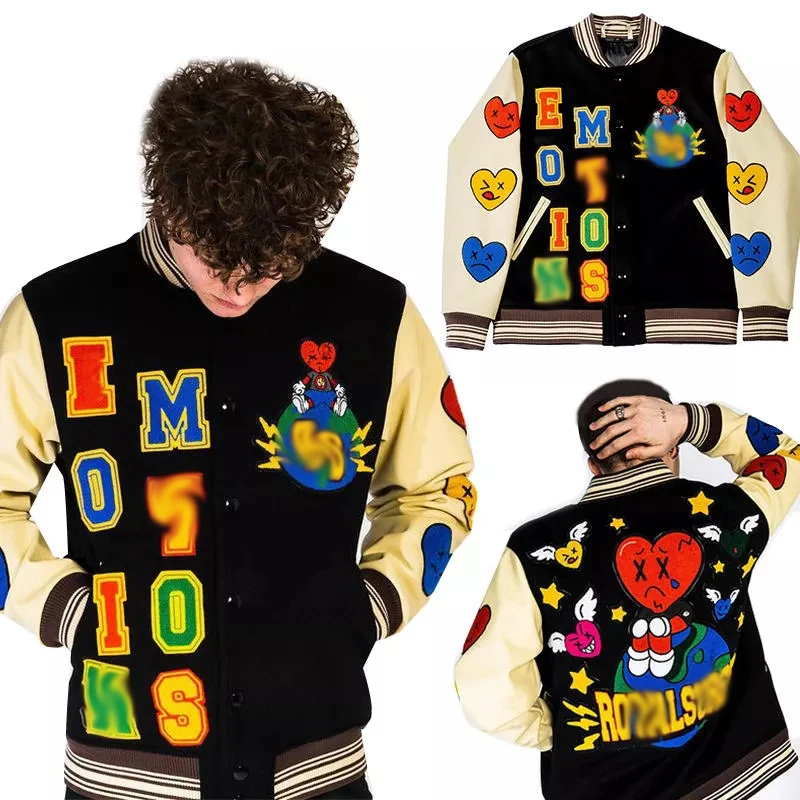 New Design Mens Varsities College Jacket Baseball Bomber Jacket Vintage Casual Unisex Streetwear Coats with Patches