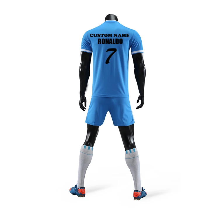 Wholesale Plus Large Size White Soccer Jersey Soccer Jersey Set with Good Quality